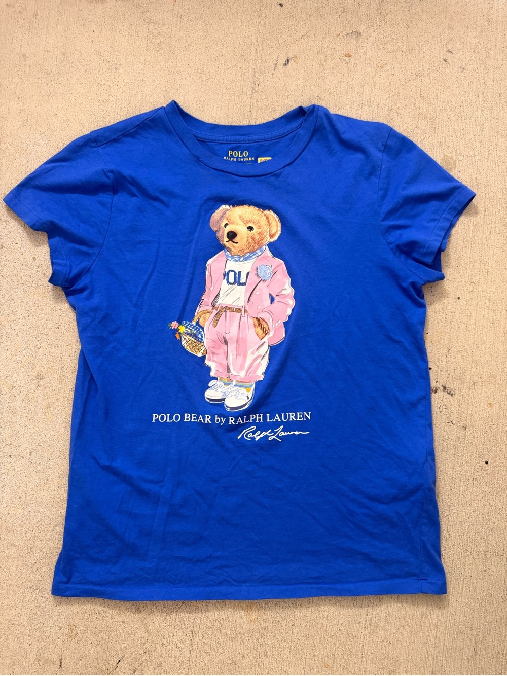 Polo Ralph Lauren Polo Bear Graphic Tee in Royal Blue